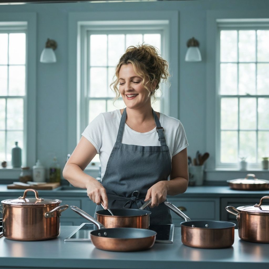 Drew Barrymore in the kitchen